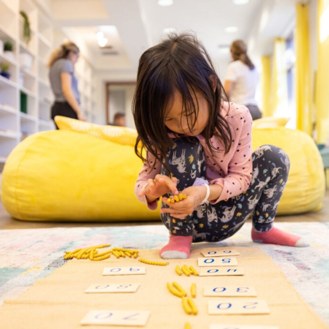 young girl playing
